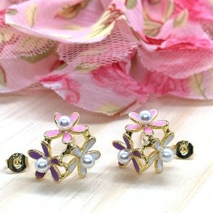 Gold Flowers Earrings